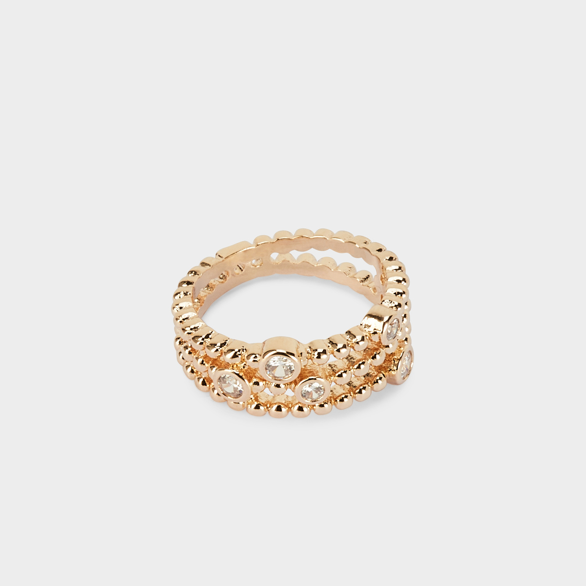 Bague Purity 3 rangs plaqué or