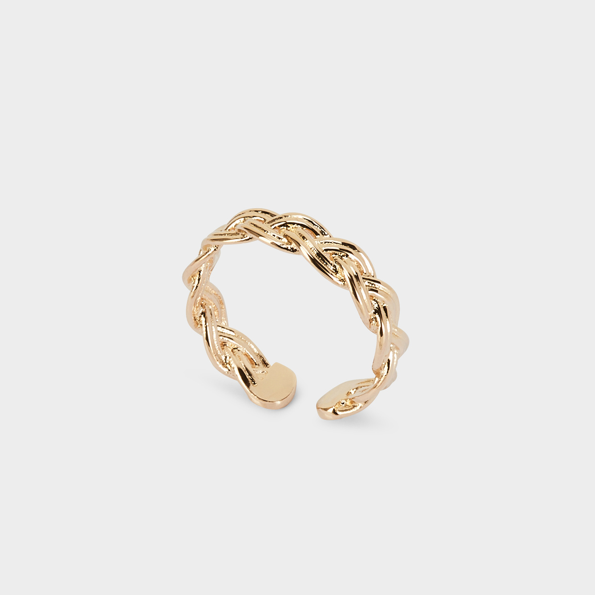 Bague Tresse ajustable plaqué or