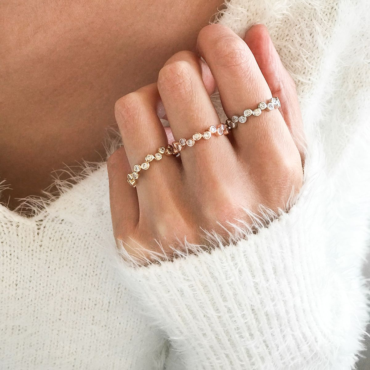 Bague romantique plaqué or rose
