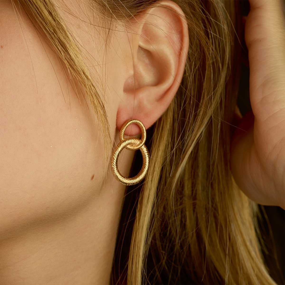 Boucles d'oreilles Monaco plaqué or