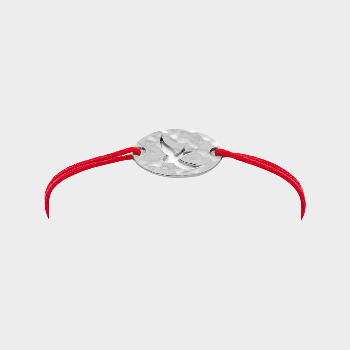 Bracelet colombe martelée argent