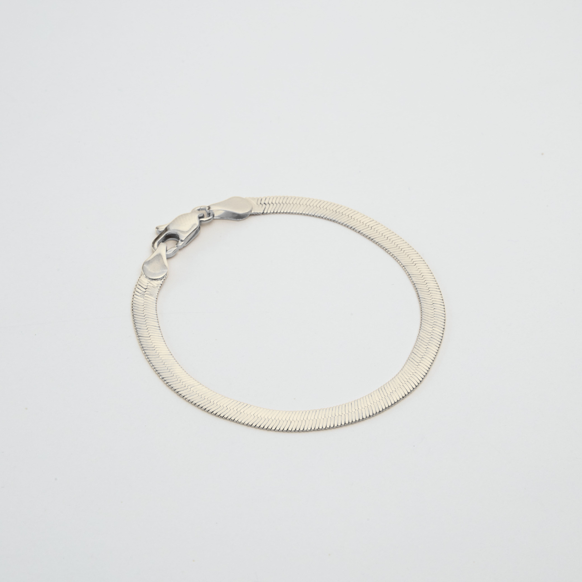 Bracelet maille serpent argent