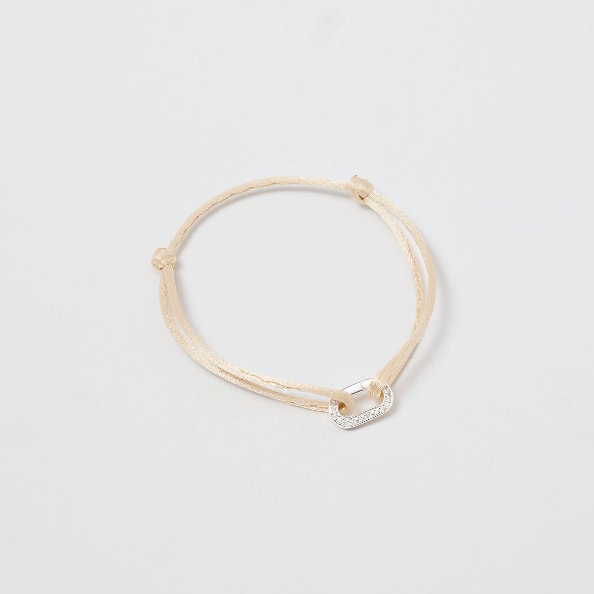 Bracelet Smile ovale sur lien satin