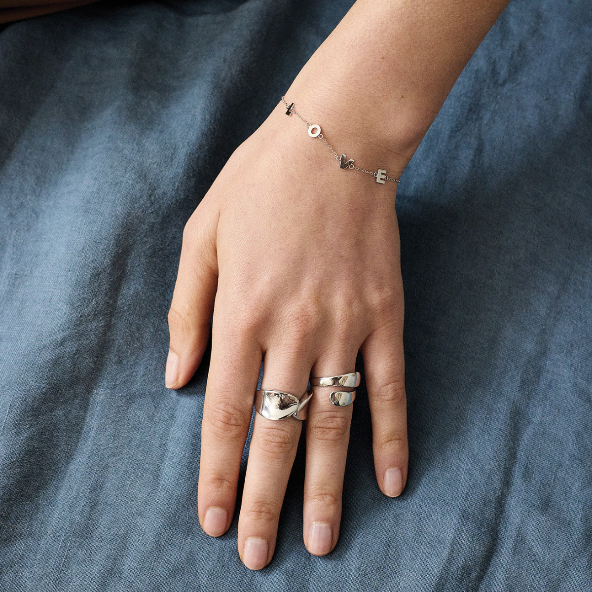 Bague Bord à bord argent