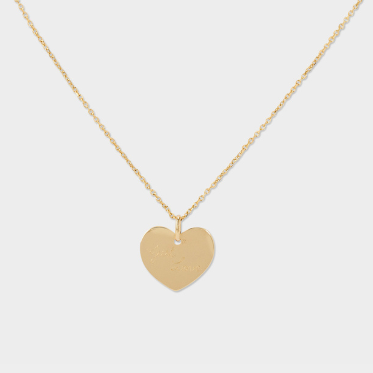 Collier cœur sur chaîne plaqué or