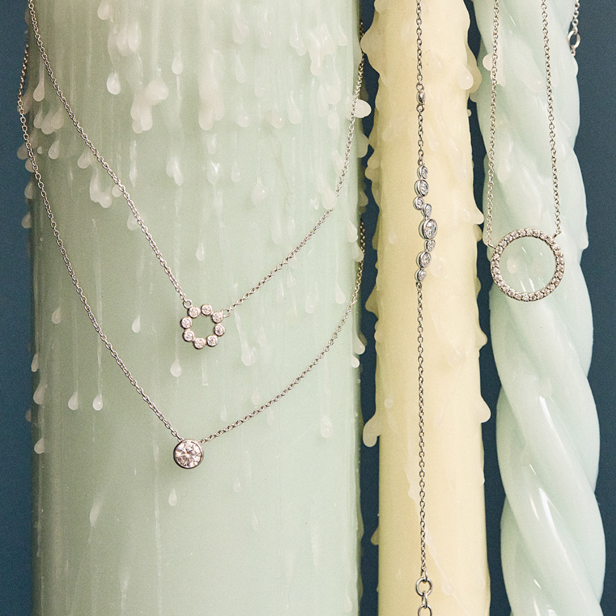 Collier Purity rond sur chaîne argent massif