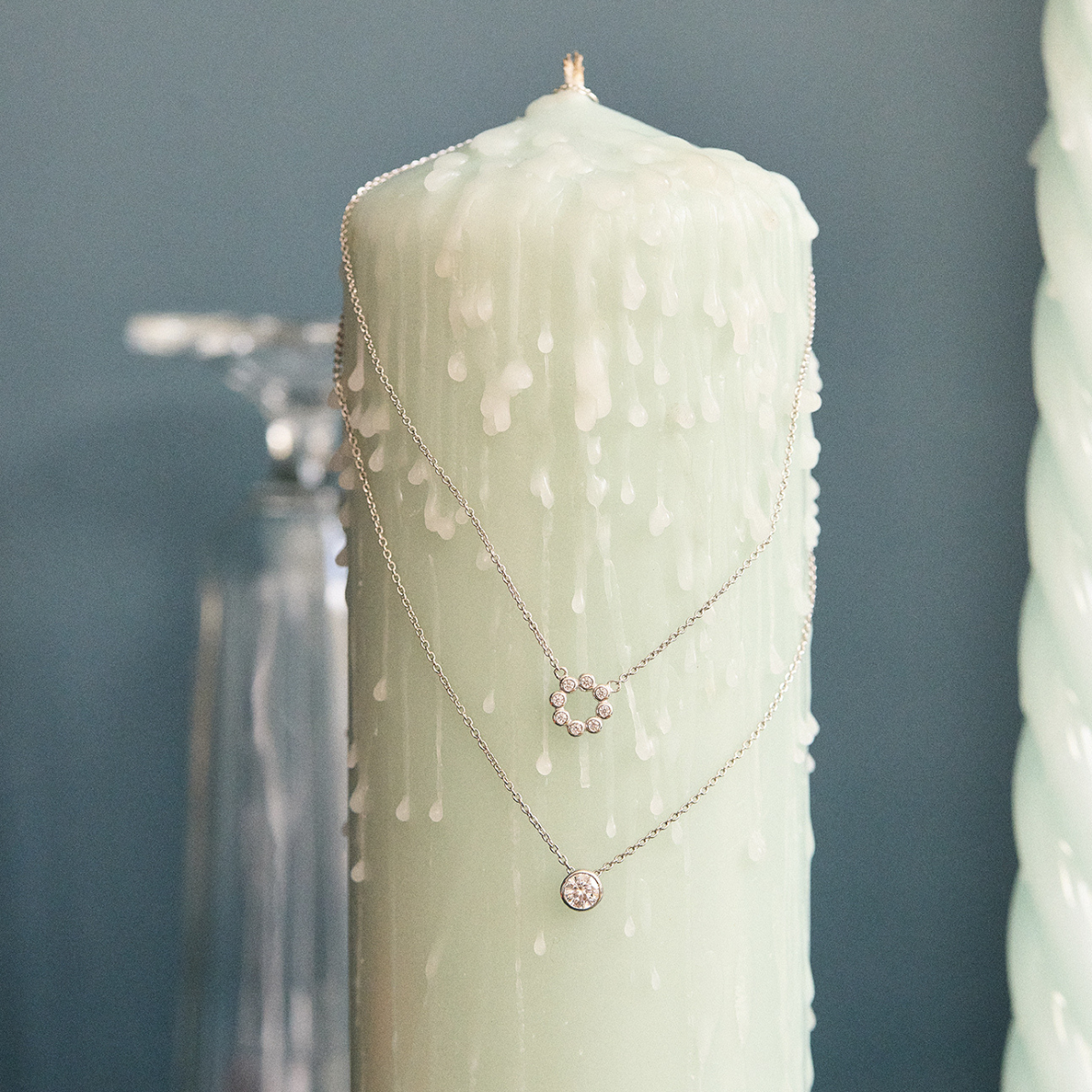 Collier Purity rond sur chaîne argent massif