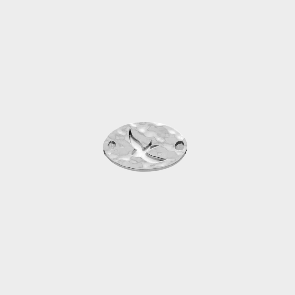 Colombe martelée à plat argent