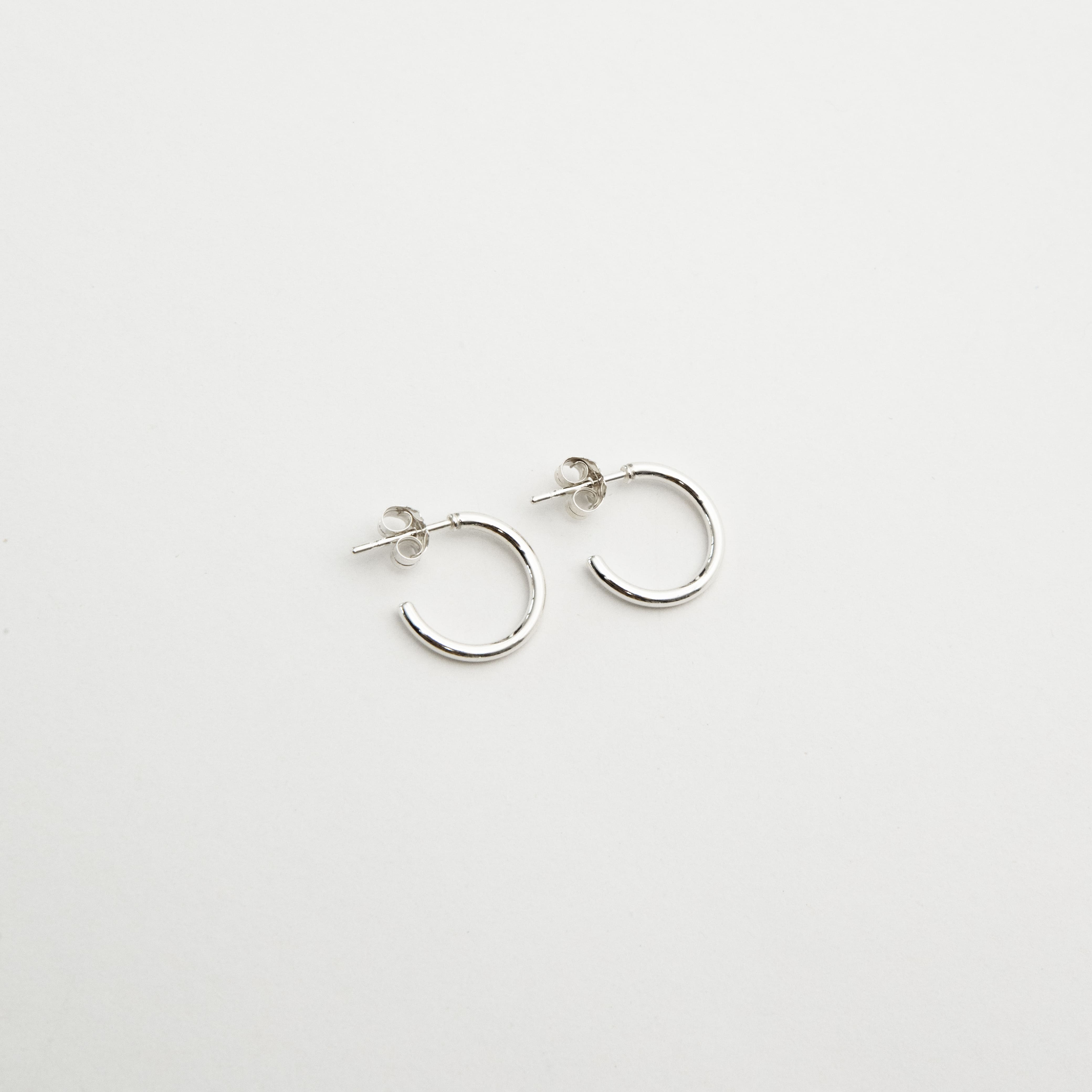 Créoles lisses argent massif 1,3 cm