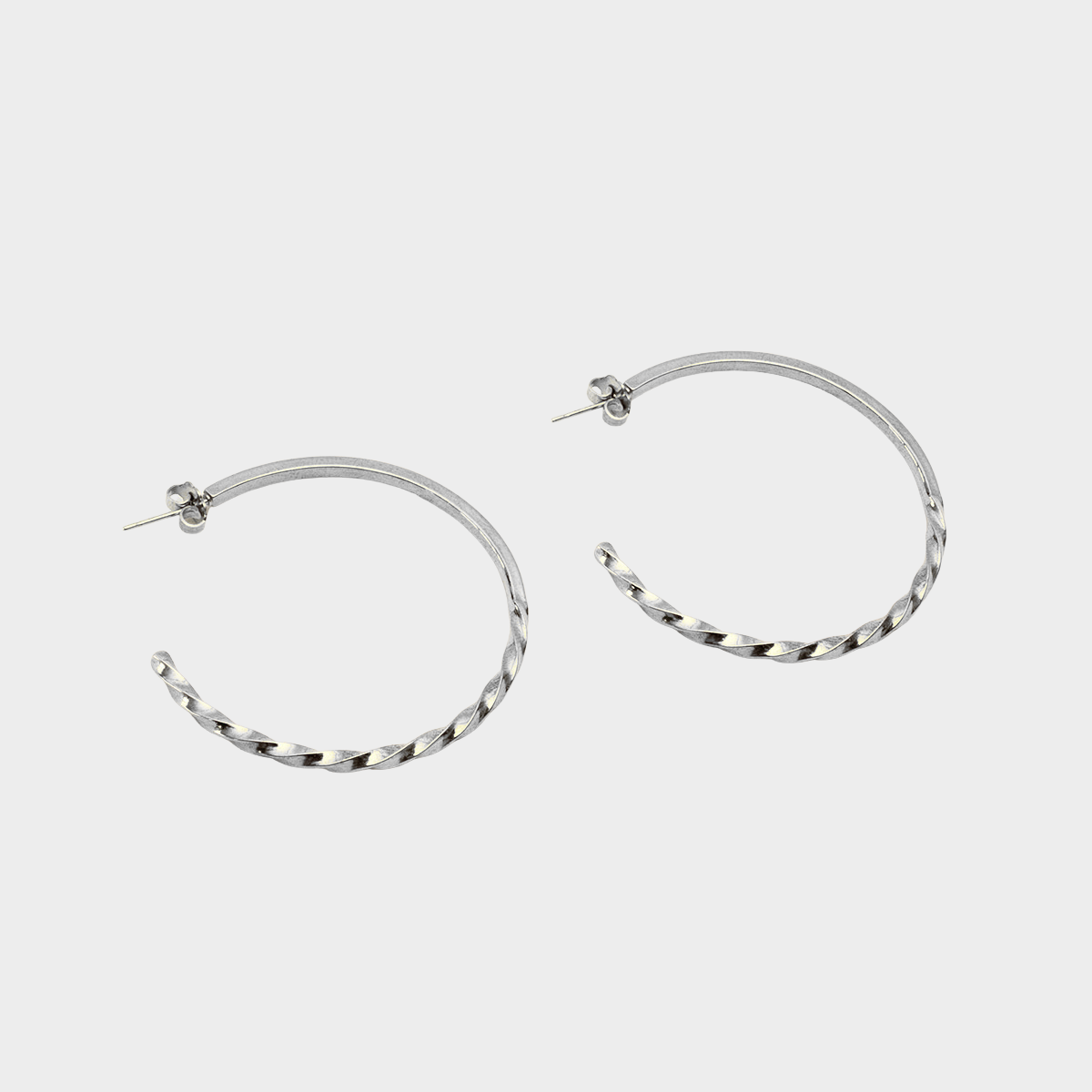 Créoles twist argent
