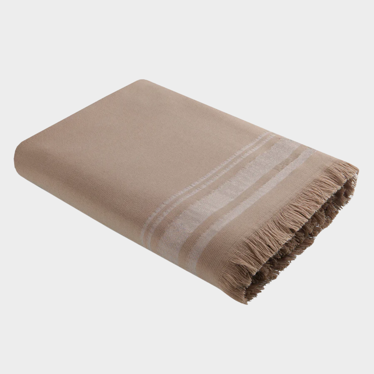 Fouta éponge sable et grège