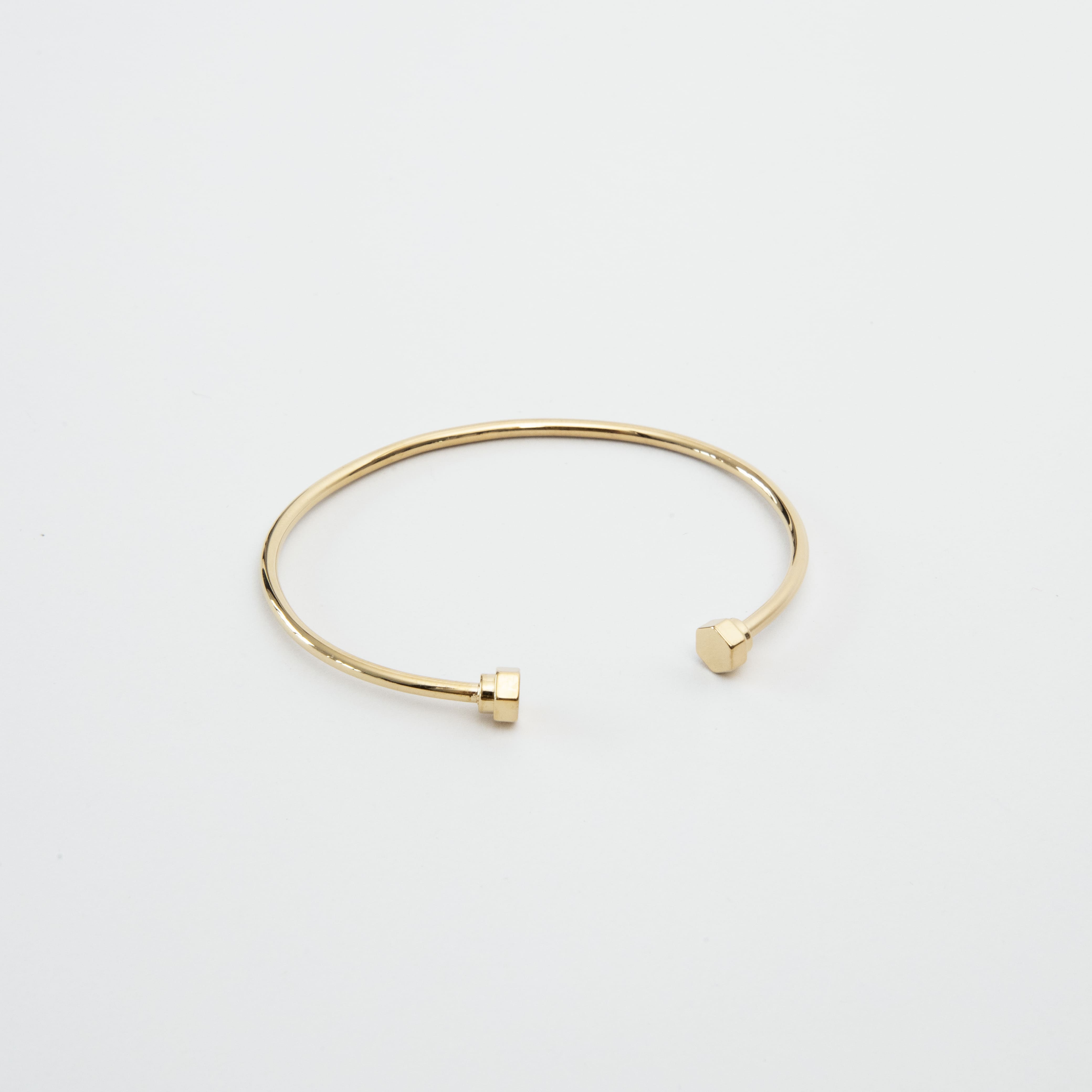 Jonc Hexagone plaqué or