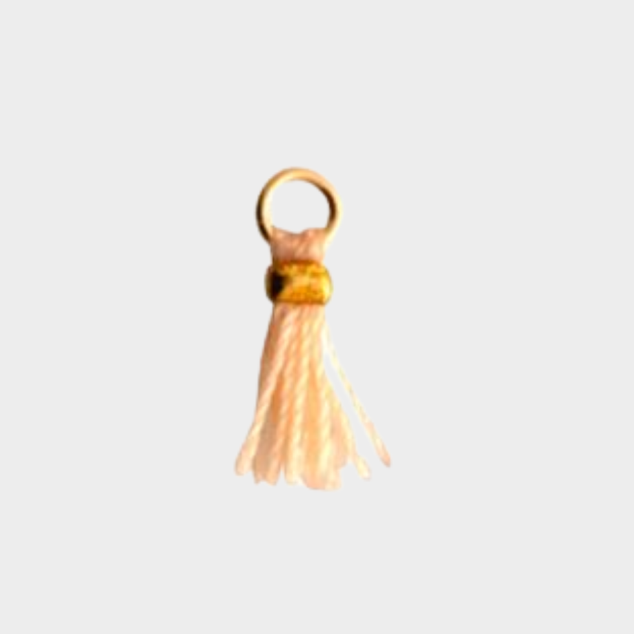Mini pompon plaqué or Beige